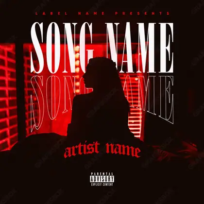 Готовая обложка для трека «You Me» — в красных тонах