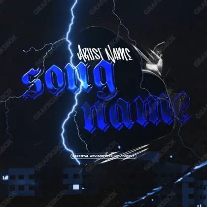 Обложка для трека «Thunderstorm» — в синих тонах