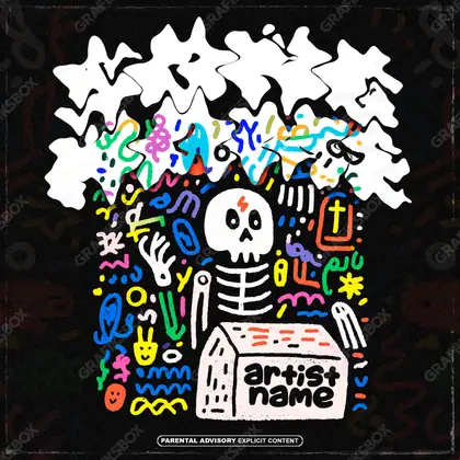 Купить обложку для трека «Skele Game» — в синих тонах