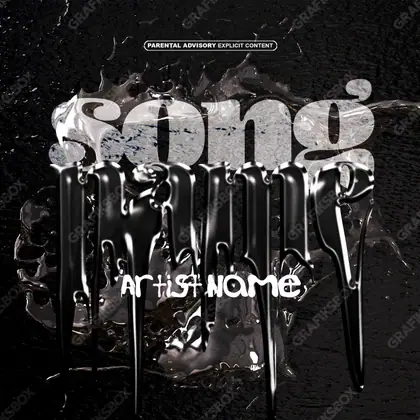 Premade album cover “Mercurio” — a subject with a character of its own in a monochrome palette