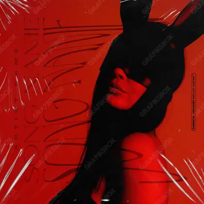 Готовая обложка для трека «Playboy» — в красных тонах