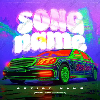 Обложка для трека «Colorful Benz» — в синих тонах