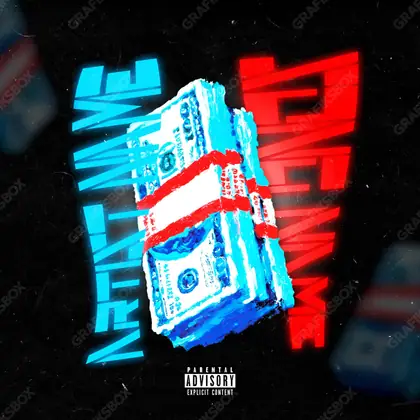 Portada de álbum prediseñada «Vintage Package» — una idea visual original sin equivalente cercano en el catálogo, en tonos azules fríos