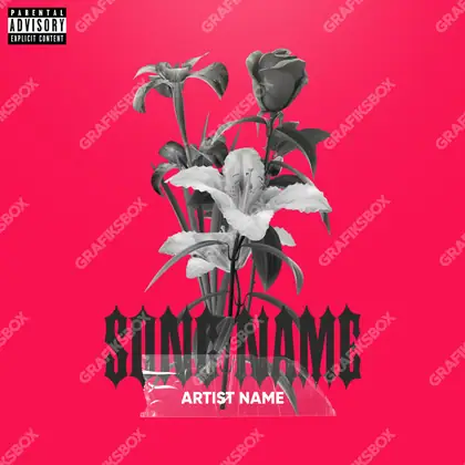 Обложка для трека с цветами «Flowers» — в красных тонах