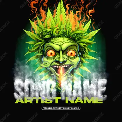 Обложка для песни «Mad Weed» — в зелёных тонах