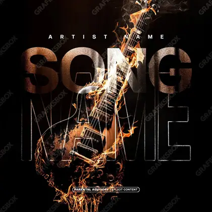 Portada de álbum prediseñada «Bachata» — una idea visual original sin equivalente cercano en el catálogo, en matices anaranjados