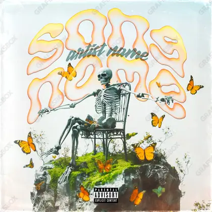 Premade album cover “Quiet Death” — a grim scene holding its tension in orange shades