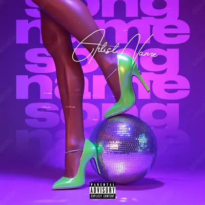 Portada de álbum prediseñada «Dance Zone» — un motivo con carácter propio, en tonos violetas