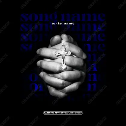 Portada de álbum prediseñada «Santos» — un motivo con carácter propio, en una paleta monocroma