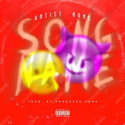 Готовая обложка для трека «Rascal» — в красных тонах