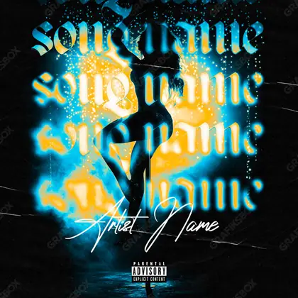 Portada de álbum prediseñada «Scramble» — un motivo con carácter propio, en una gama azul