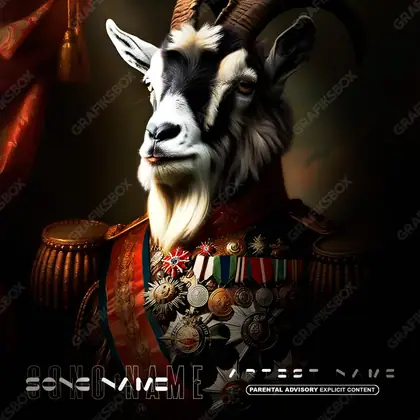 Portada de álbum prediseñada «General» — una idea visual original sin equivalente cercano en el catálogo, en una gama naranja