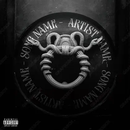 Portada de álbum prediseñada «Slytherin» — una idea visual original sin equivalente cercano en el catálogo, en una paleta monocroma