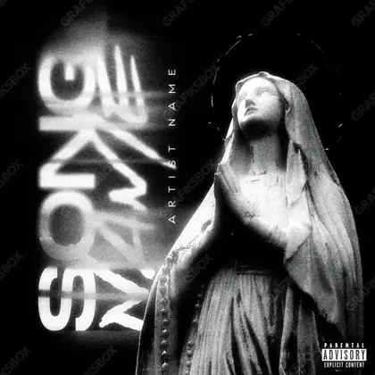Готовая обложка для трека «Pray Me» — в чёрно-белом