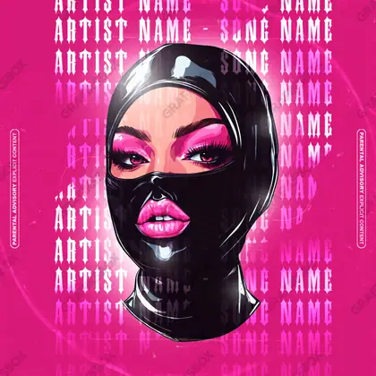 Купить обложку для трека «Latex Hood» — в розовых тонах