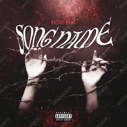 Portada de álbum prediseñada «Bound Silence» — una toma silenciosa sobre marcharse y las habitaciones vacías, en tonos rojos intensos