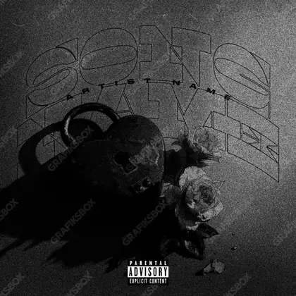 Portada de álbum prediseñada «Sluice» — un encuadre que no encaja en una sola categoría, en una gama en blanco y negro