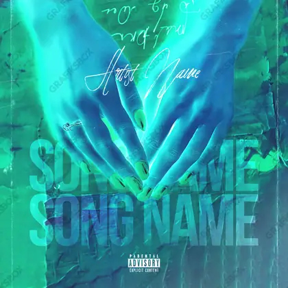 Premade album cover “Intuitive” — a frame that refuses to sit in one category in cool blue tones