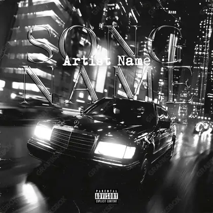 Portada de álbum prediseñada «Germany» — un encuadre que no encaja en una sola categoría, en una gama en blanco y negro