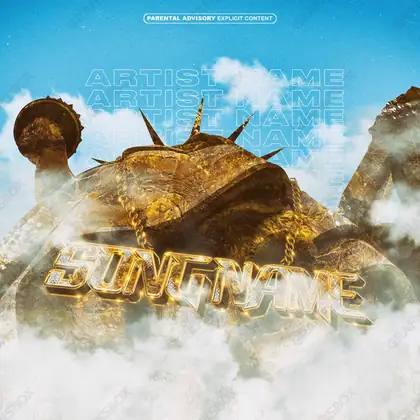 Обложка для песни с природой «The Sky» — в синих тонах