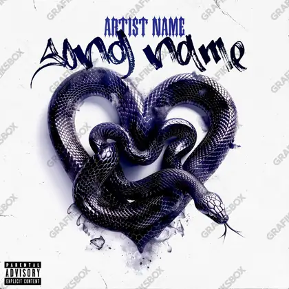 Portada de álbum prediseñada «Poison Love» — una escena sobre la cercanía y el afecto, en una paleta monocroma
