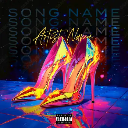 Premade album cover “Dance Night” — night in frame: little light, plenty of space in a blue palette