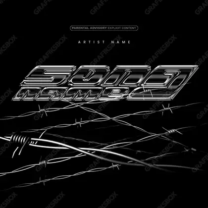 Portada de álbum prediseñada «Sharpen» — un encuadre que no encaja en una sola categoría, en una paleta monocroma