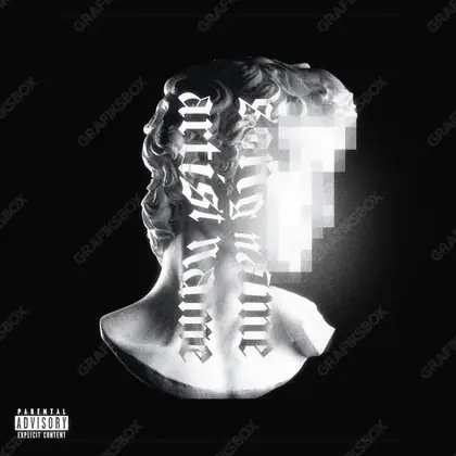 Portada de álbum prediseñada «Mosaic» — un encuadre que no encaja en una sola categoría, en una paleta monocroma