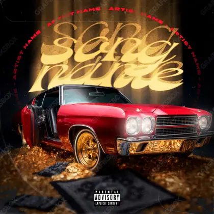 Обложка для песни с автомобилем «Pimp Ride» — в оранжевых тонах