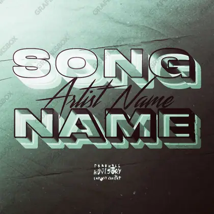 Portada de álbum prediseñada «Layer» — una idea visual original sin equivalente cercano en el catálogo, en matices verdes