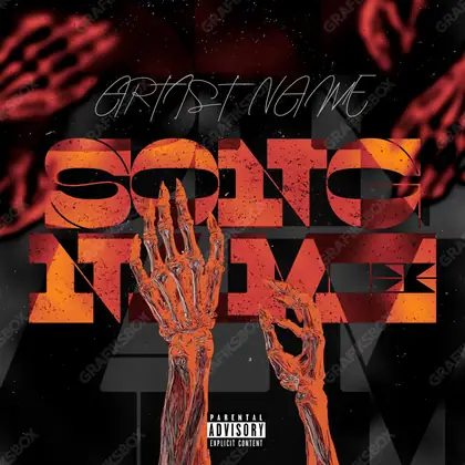 Portada de álbum prediseñada «Mooring» — un motivo con carácter propio, en tonos rojos intensos