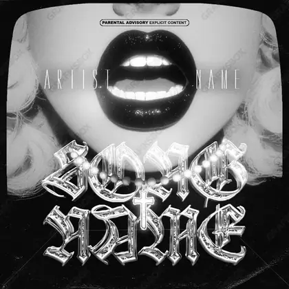 Portada de álbum prediseñada «Classic Shine» — aristas de vidrio y reflejos fríos, en una paleta monocroma