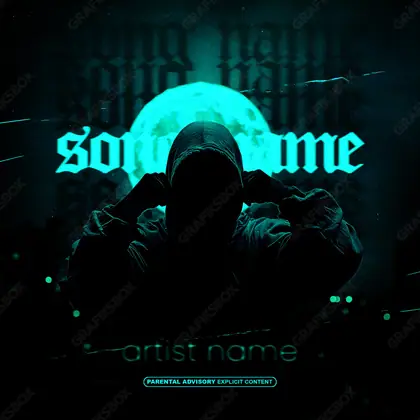 Купить обложку для трека с ночным сюжетом «In The Night» — в синих тонах