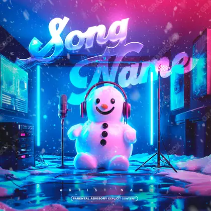 Купить обложку для трека «Frosty Studio» — в синих тонах