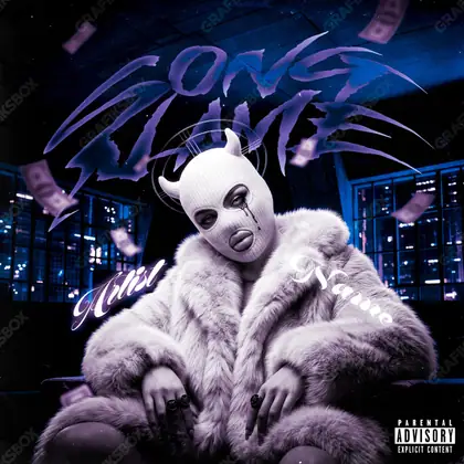 Premade album cover “Catty” — an original visual idea with no close match in the catalogue in cool blue tones