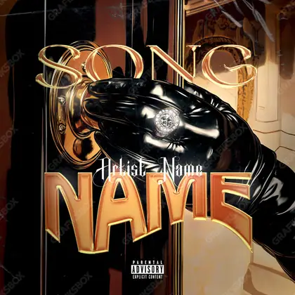 Premade album cover “Fine Hand” — a face in frame and deliberate shadow in an orange palette