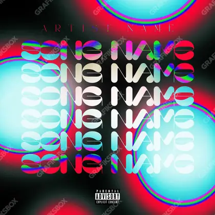 Portada de álbum prediseñada «Old Disco» — textura analógica: ruido, líneas de barrido, pantallas viejas, en una gama azul