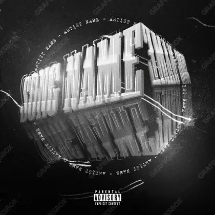 Portada de álbum prediseñada «Crypt» — un encuadre que no encaja en una sola categoría, en una gama en blanco y negro