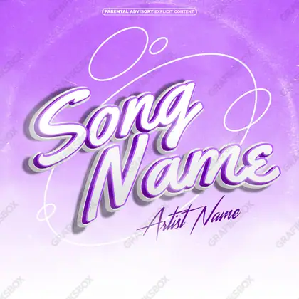 Portada de álbum prediseñada «Bratz» — una idea visual original sin equivalente cercano en el catálogo, en una gama violeta