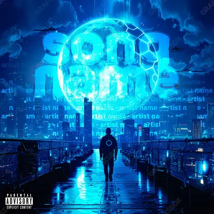 Portada de álbum prediseñada «Futurama» — un motivo con carácter propio, en una gama azul