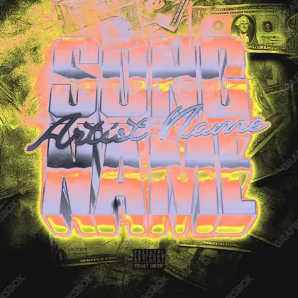 Portada de álbum prediseñada «More Capital» — una idea visual original sin equivalente cercano en el catálogo, en una gama naranja