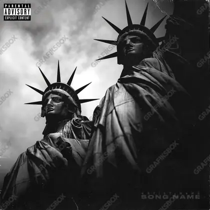 Готовая обложка для трека «Nyc» — в чёрно-белом