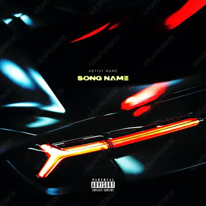 Premade album cover “Big Dreams” — an impossible scene with shifted perspective in deep red tones