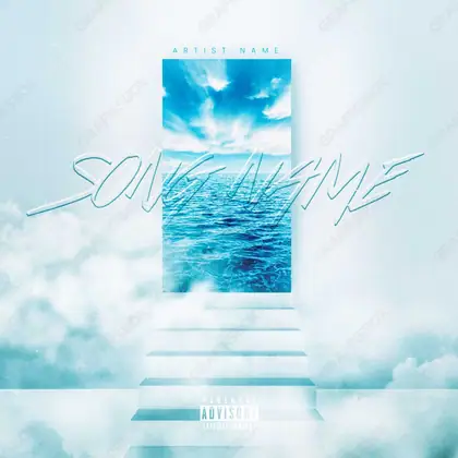 Portada de álbum prediseñada «Paradise» — un motivo con carácter propio, en una gama azul