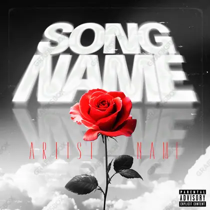 Premade album cover “Flowering Heaven” — a subject with a character of its own in a black and white palette