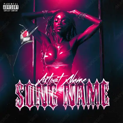 Portada de álbum prediseñada «Pole Dancer» — una idea visual original sin equivalente cercano en el catálogo, en una gama rosa