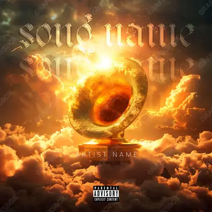 Portada de álbum prediseñada «GoldHeavenly» — un motivo con carácter propio, en una gama naranja