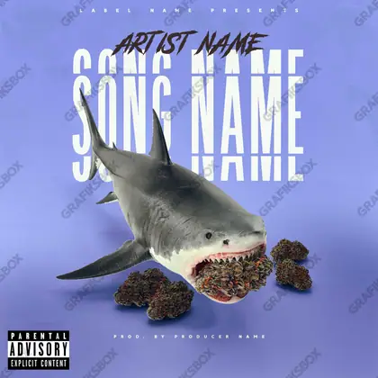 Купить обложку для трека «Dope Shark» — в синих тонах