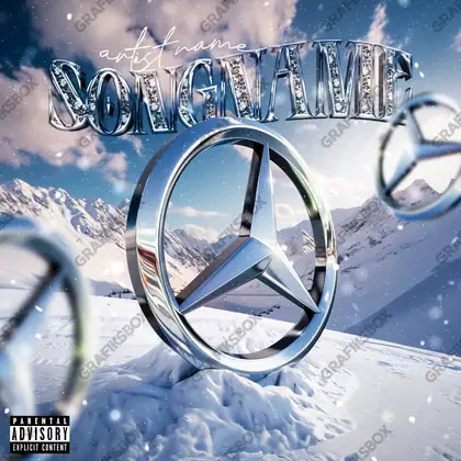Premade album cover “Snow Benz” — a calm natural scene with room to breathe in cool blue tones
