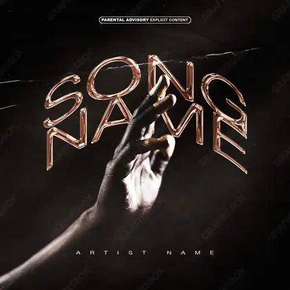 Premade album cover “Midas Hand” — a portrait frame with a clean composition in a monochrome palette